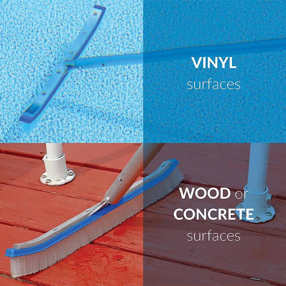Pool Brush Head for Cleaning Pool Wall, Inground/Above Ground Pool Scrub Brushes