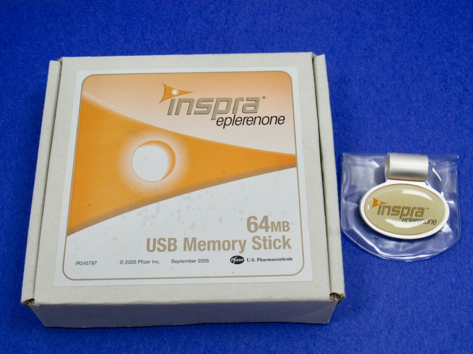 Rare Inspra Flash Drive + Metal Stethoscope Tag Drug Rep Pharmaceutical Promo
