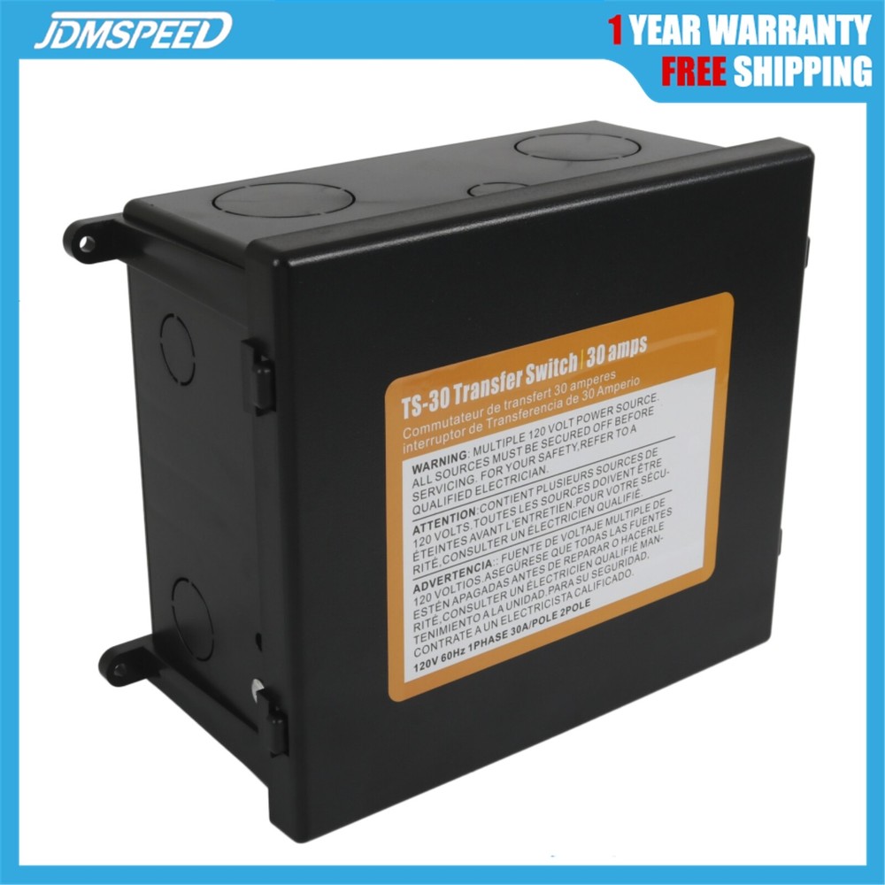For Inverter TS-30 30 Amp Automatic Transfer Switch Black
