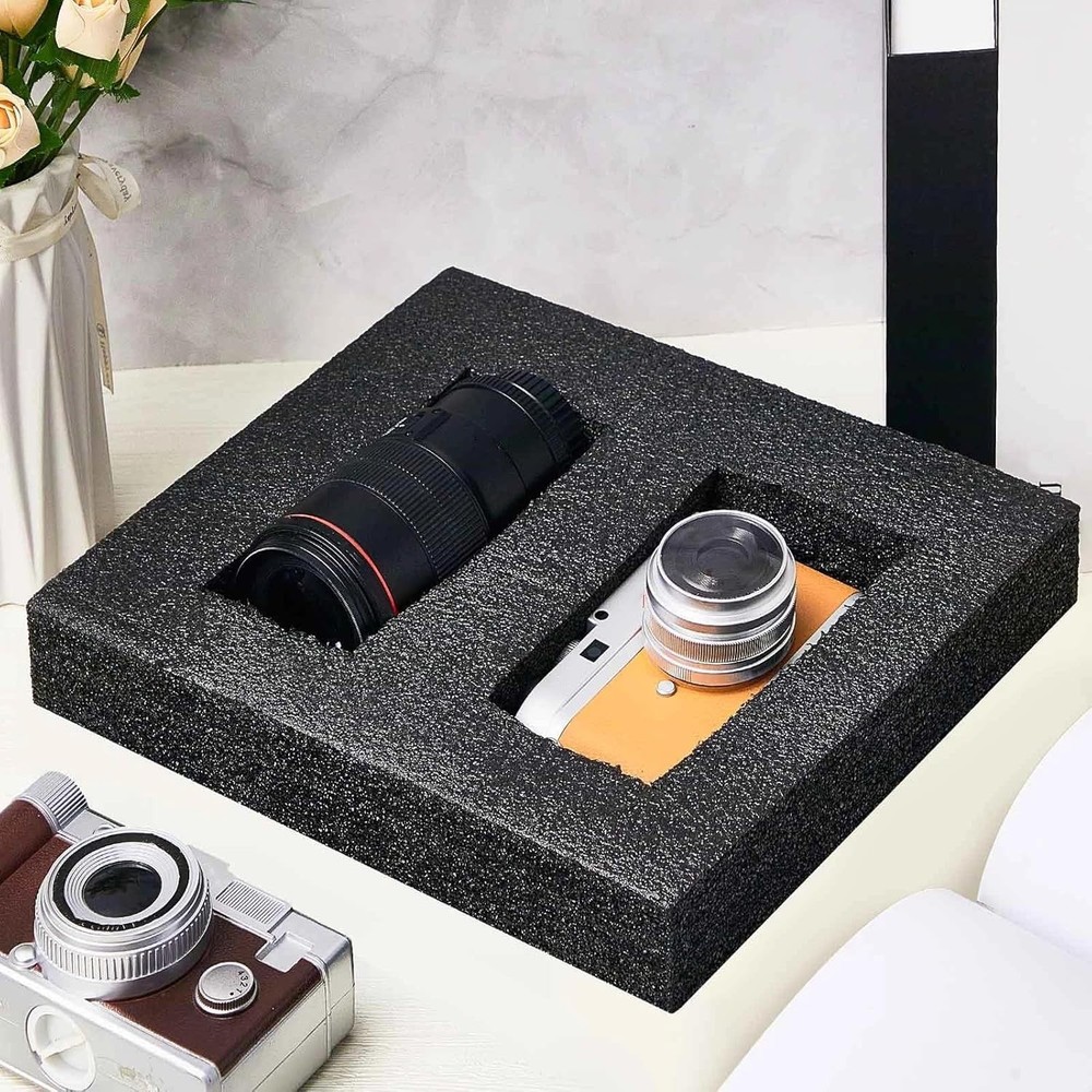 2 Pcs Customizable Polyethylene Foam Packing Inserts for Cases Thick Polyethy...