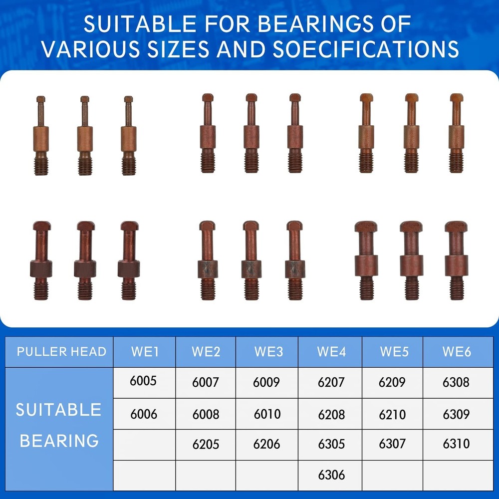 21 in1 Bearing Puller, Bearing Puller Set, Inner Hole Three-Jaw Puller, with ...