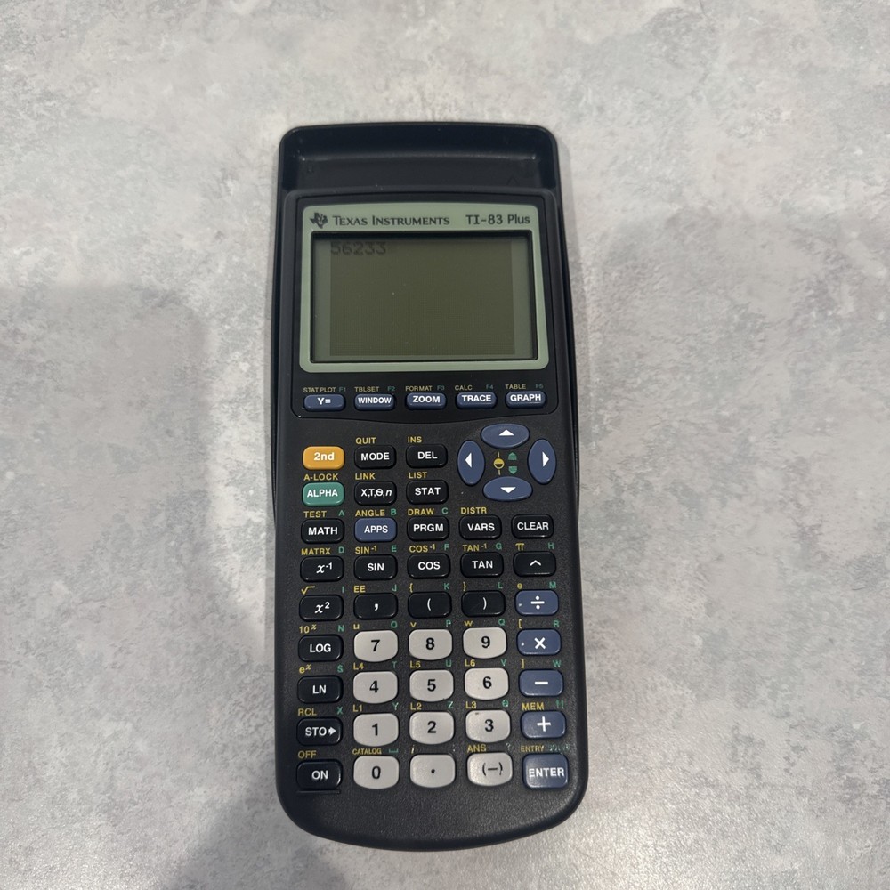Texas instruments TI-83 plus graphing calculator Used Working with Handbook
