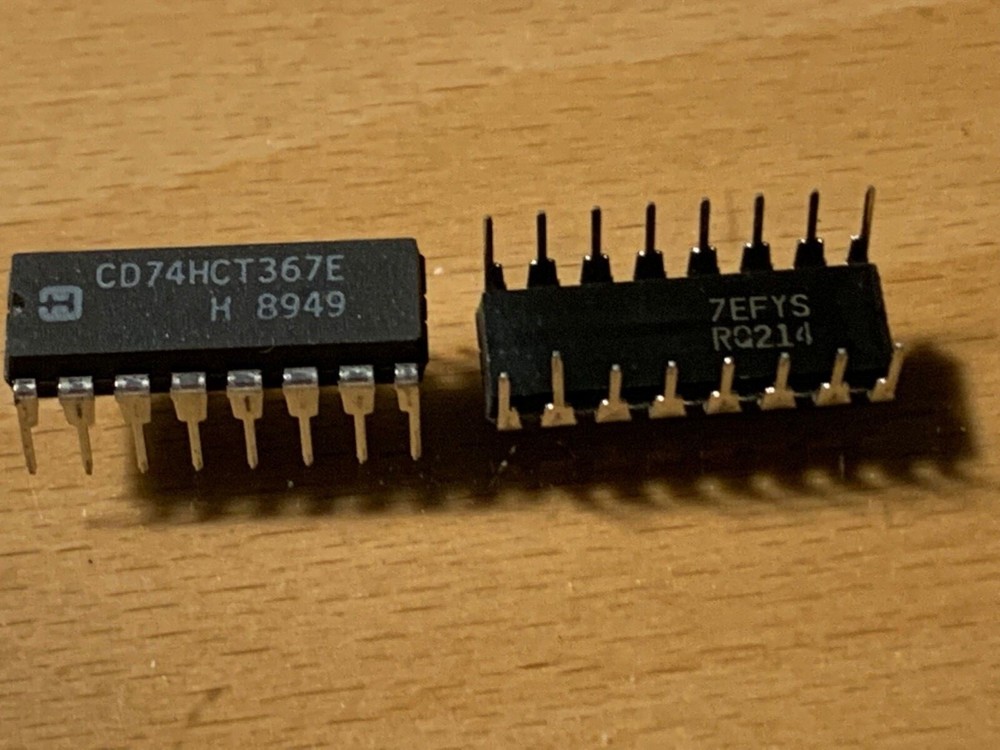 CD74HCT367E - HARRIS IC - HIGH SPEED CMOS HEX BUFFER/LINE DRIVER, DIP-16