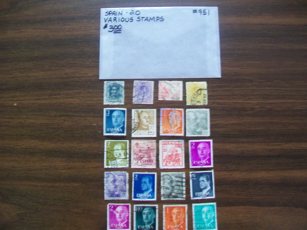 Spain Postage Stamps - Spain - Vintage - 20 Various Stamps (951)
