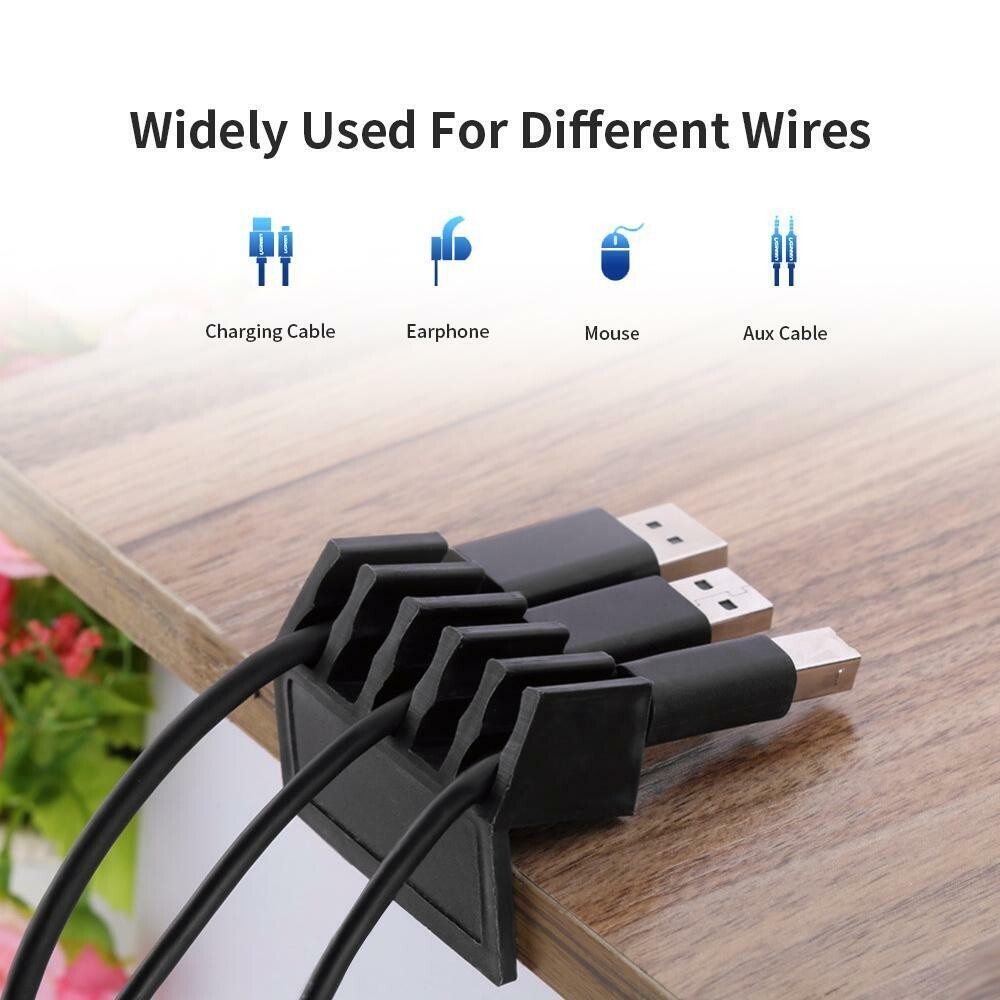Cable Organizer 2pcs Five Slot Plastic Wire Cord Divider Holders Multipurpose