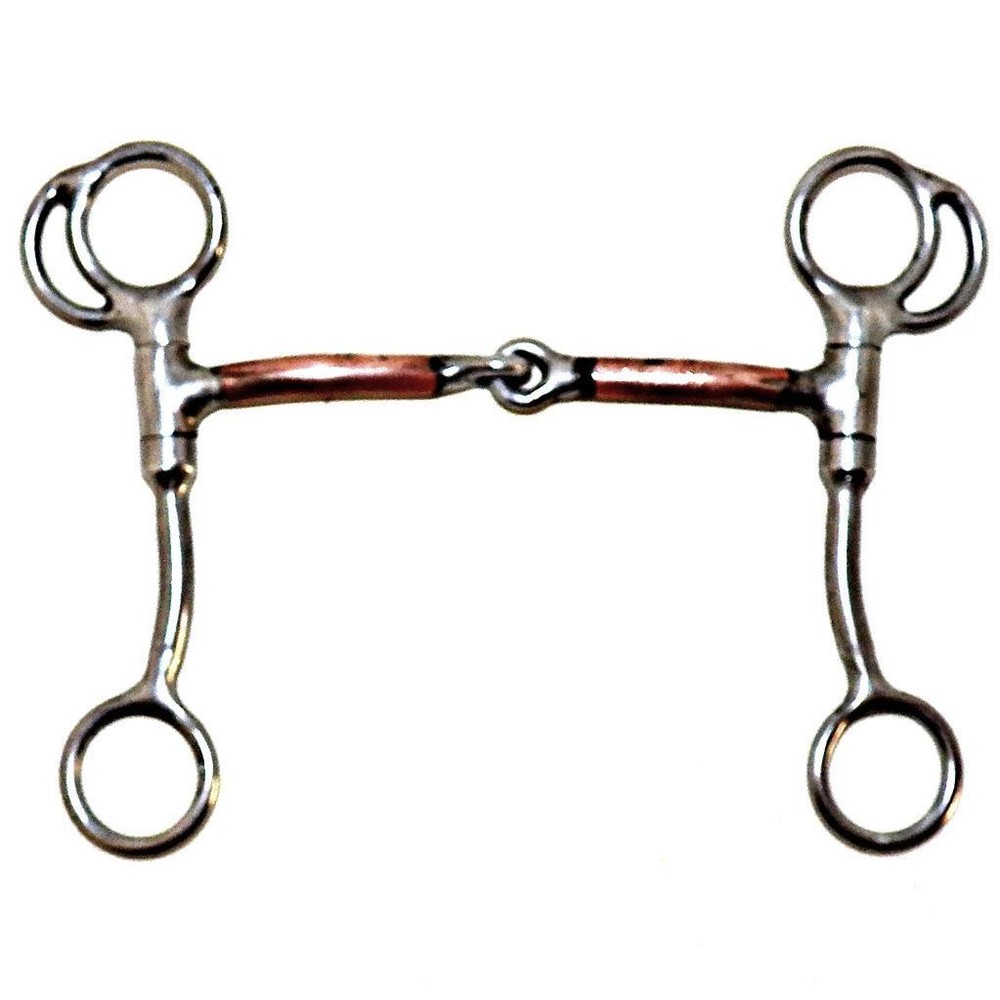 Bitmaster Smooth Copper Snaffle Tom Thumb Transition Bit 64905 5 inch Mouth