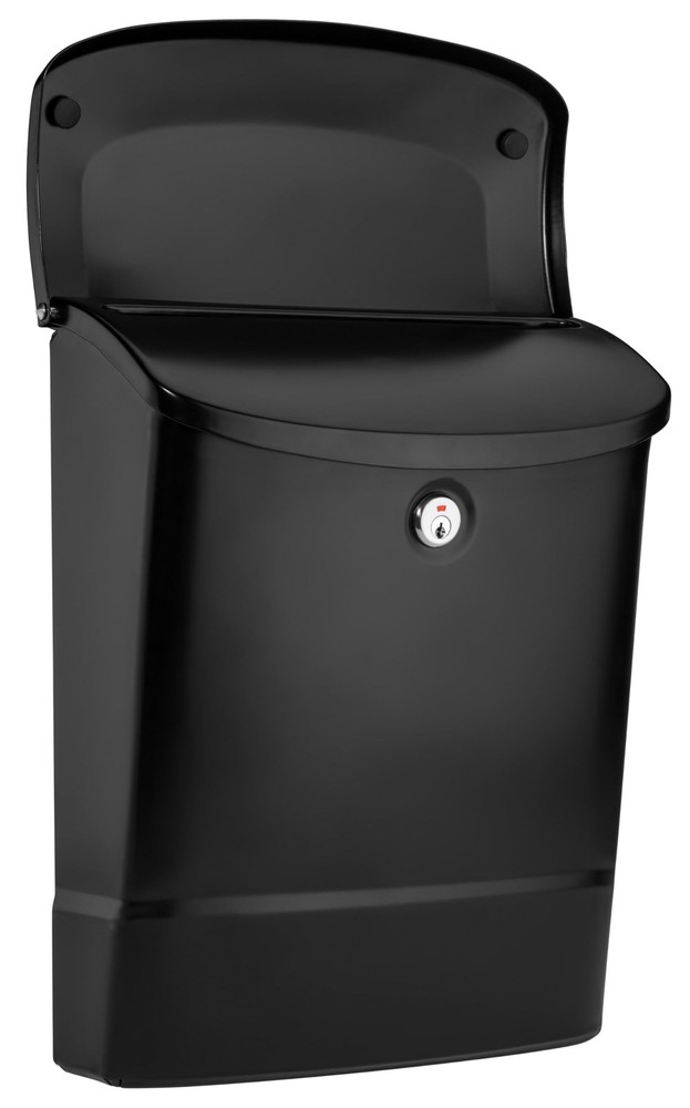 Parkside Locking Vertical WallMounted Mailbox Metal Galvanized Drop Black