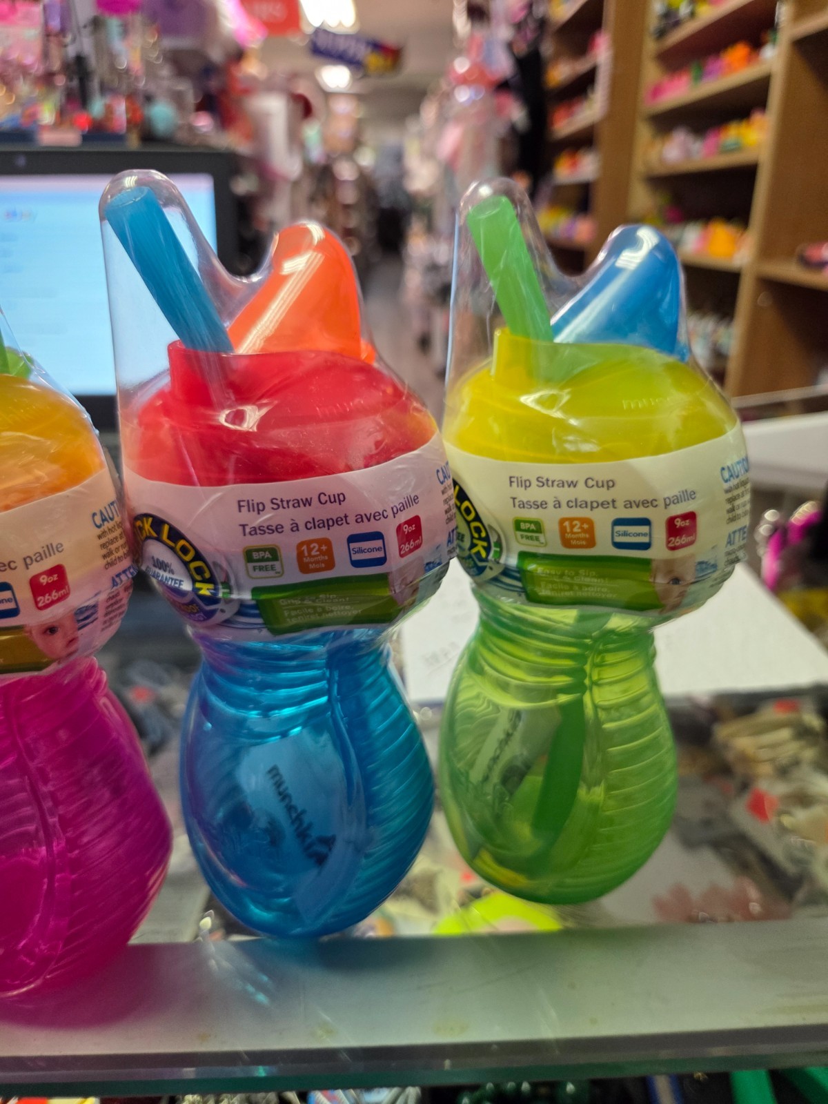 Munchkin Click Lock 9oz Flip Straw Cup Leak Proof Technology