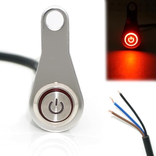 Motorcycle Universal Handlebar Light Power Control Switch Push Button Red