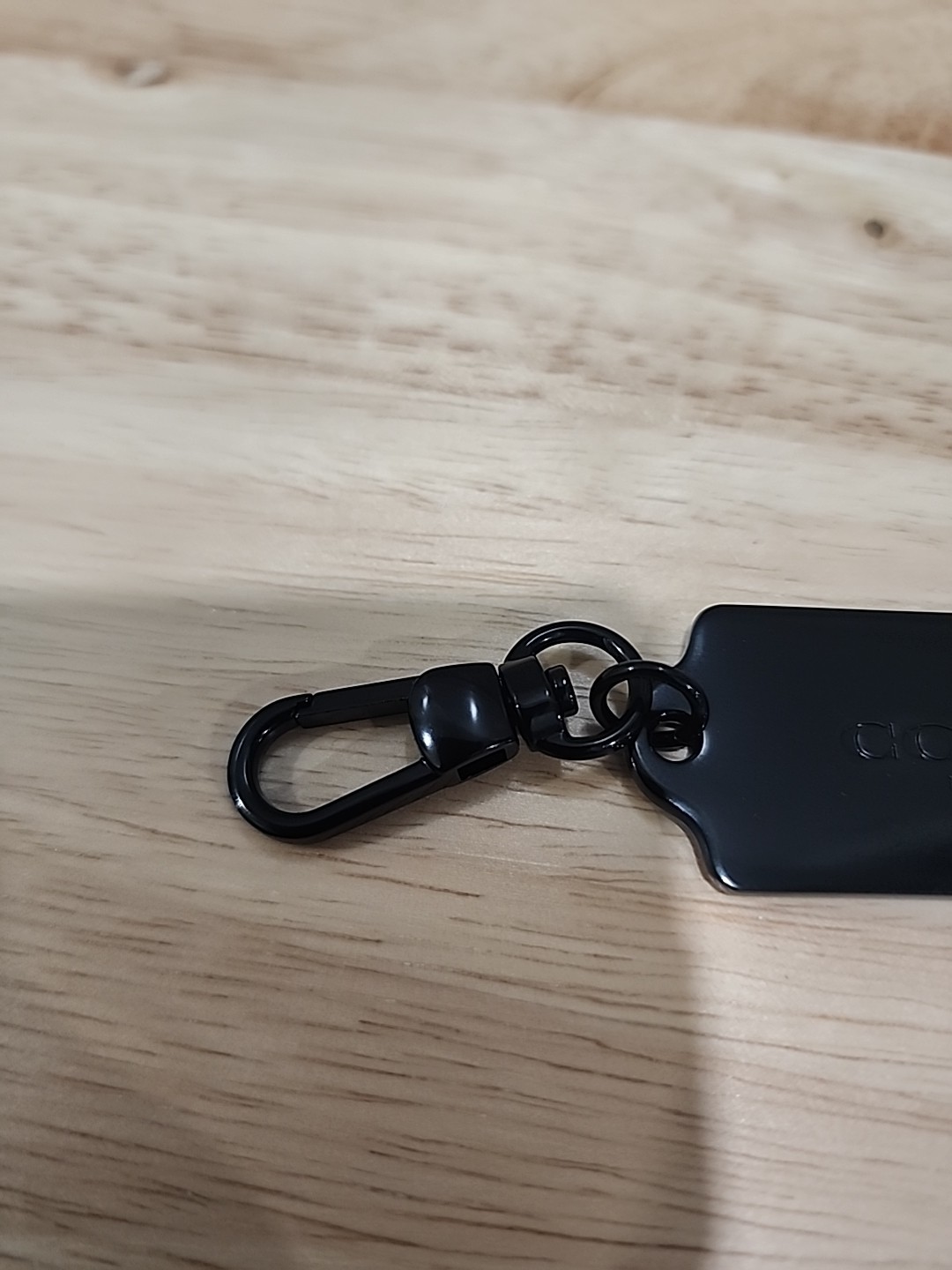 COACH NEW YORK ALL BLACK METAL KEYCHAIN / HANG TAG NEW LIMITED EDITION NEW