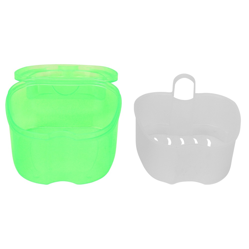Denture Bath Case Box Soak Container Colored False Teeth Storage Box With