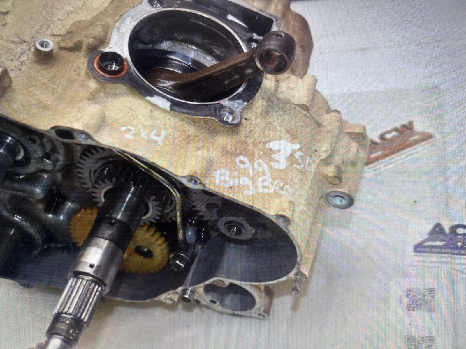 S1-4 Lower Engine Motor Crank Case 99 Yamaha Big Bear YFM 350 1999 ATV 2x4 Quad