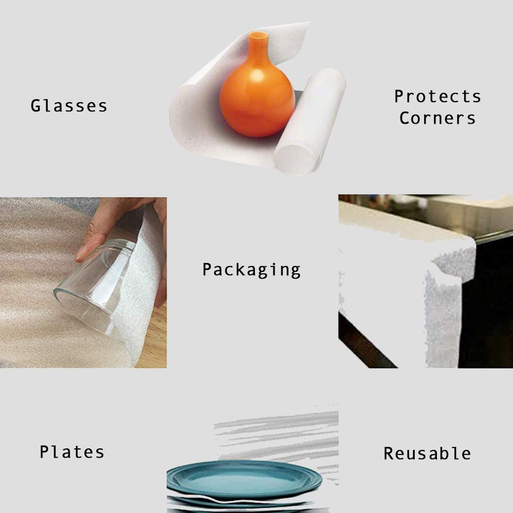 100 Pack Premium Cushioning Foam Sheets Packaging Material