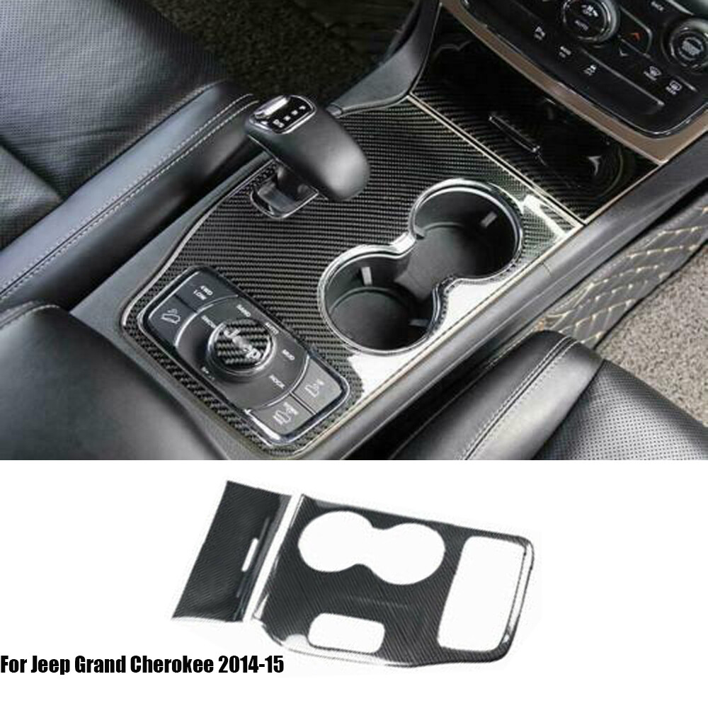 2PCS Central Console Gear Shift Cover Trim For Jeep Grand Cherokee 2014-2015