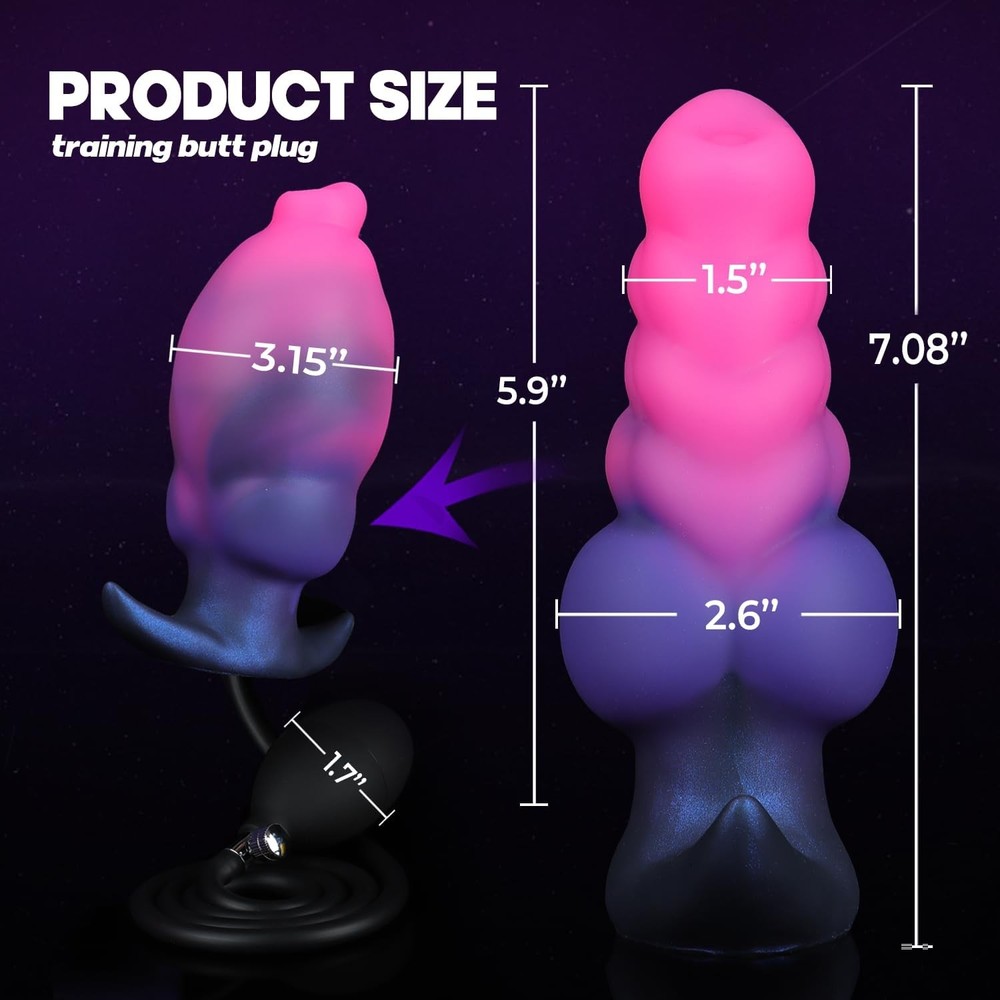 Inflatable Butt Plug Knot Large Buttplug,Large Anal Plug Wearable Inflatable Dil