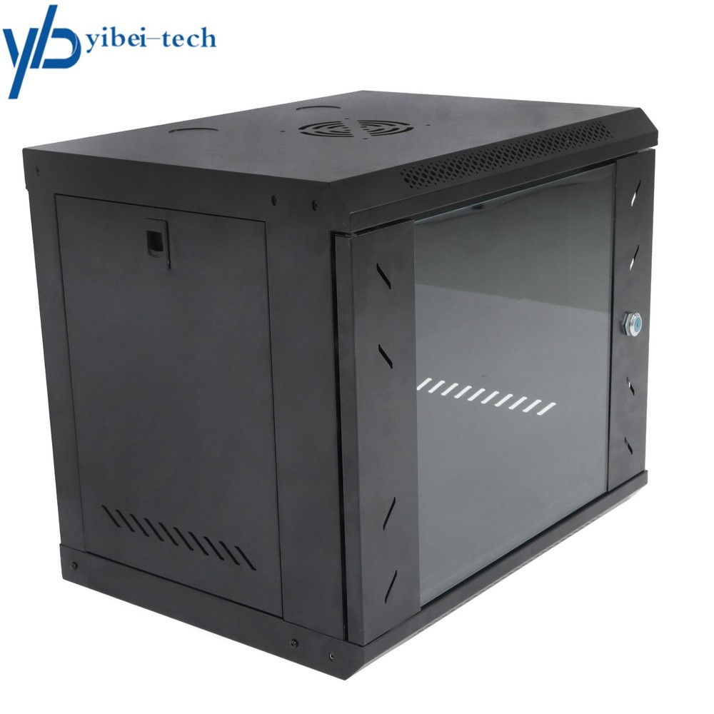1Pack 9U Network Server Cabinet Rack Wall Mount Maximum Depth 15.5" With Locks