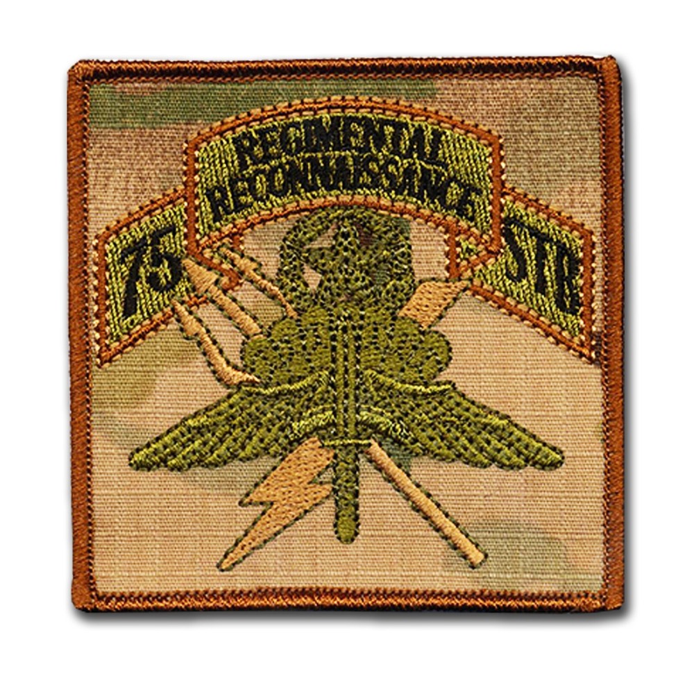 75th Infantry Regimental Reconnaissance MULTI Patch - Hook & Loop Back - 3" X 3"