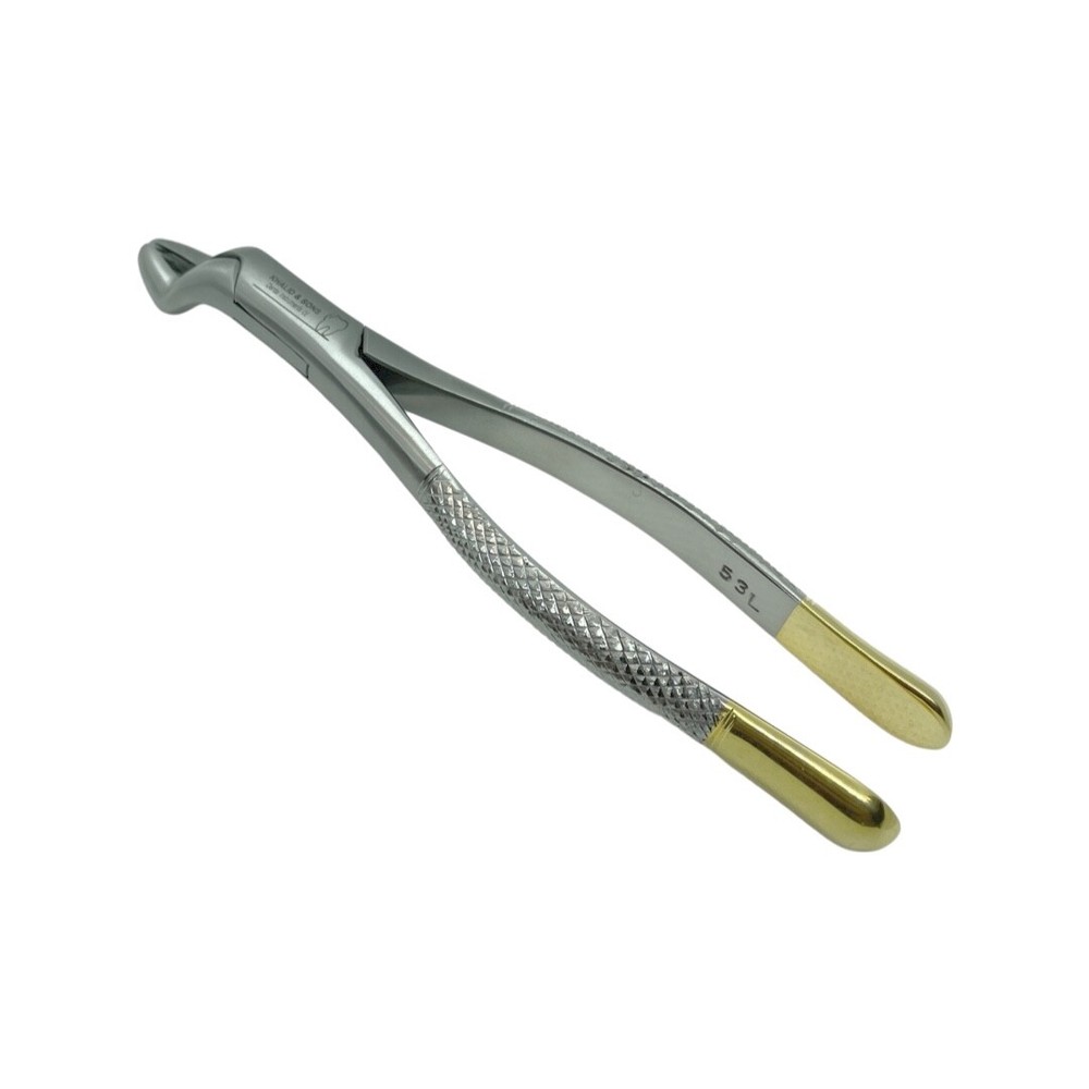 Extracting Forceps 53l Upper First Molar Left, Upper Second Molar Left, Gold