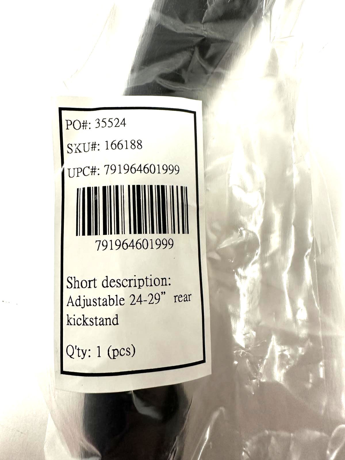 Kickstand Rear Alloy Direct Mount 40mm Threaded Adjustable 24"-29" Black New