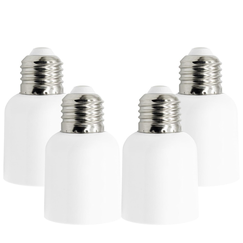 4 Pack E26 to E39 Adapter Converter, Medium to Mogul Screw Bulb Socket, E26 t...