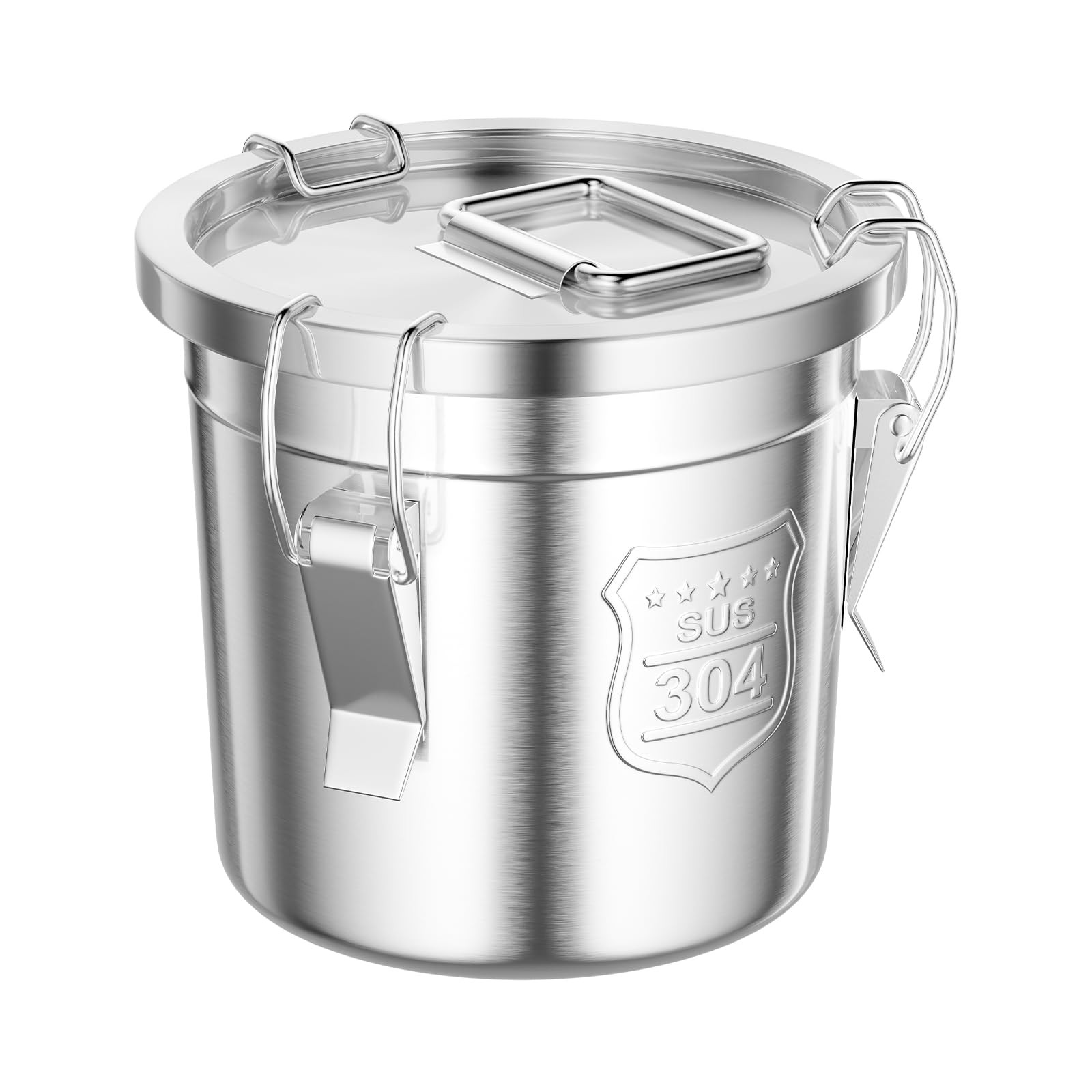 Cereal Container Kitchen Stainless Steel Food Flour Oil Storage Bucket Canister