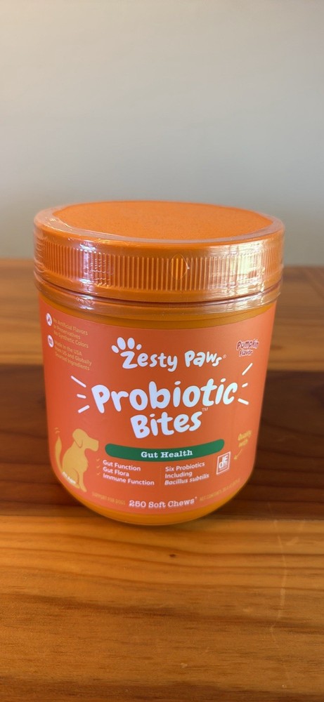 Zesty Paws Probiotic Bites - 250 Count Unopened