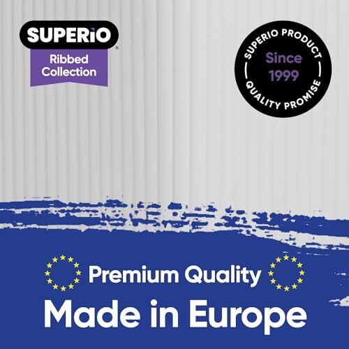 Superio 15L Medium Ribbed Storage Bin- Plastic Storage Bin (2 Pack White Smoke)