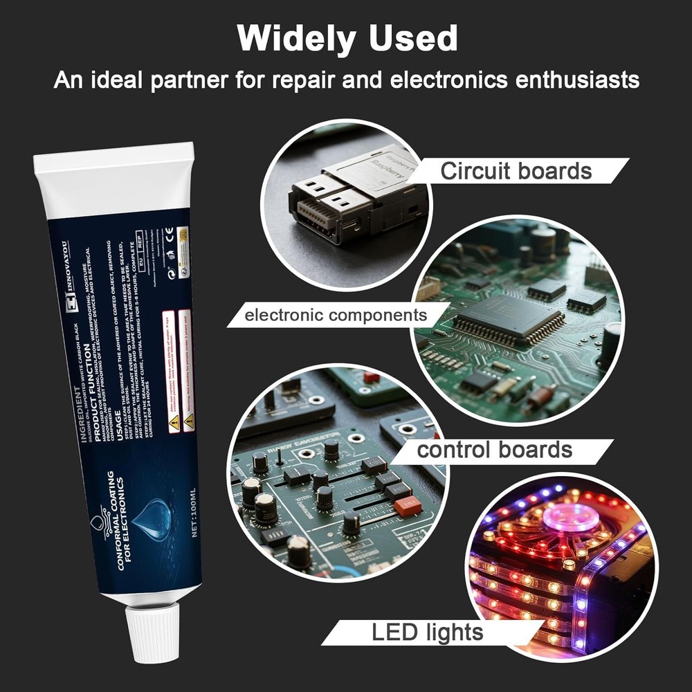 100ml White Conformal Coating for Electronics, Silicone Coating...