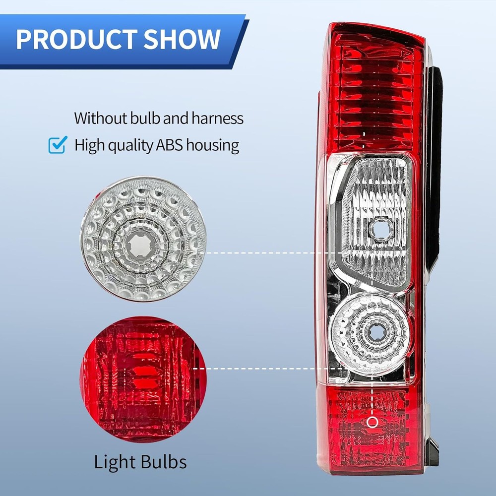 Replacement Driver Side Tail Light, no Circuit for RAM ProMaster 1500 2500 3500