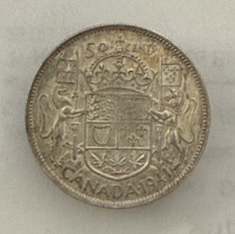 1941 Canada Silver Half Dollar Uncirculated