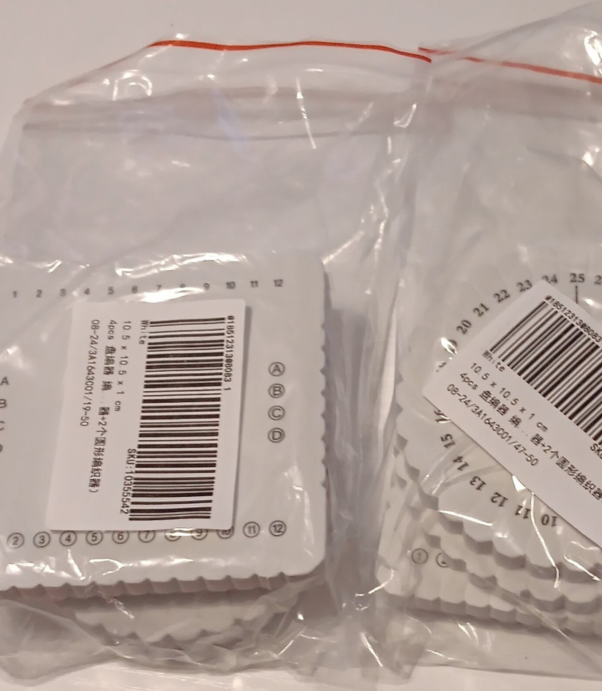 Foam Weaving Loom Thread Holders with Numbered Slots for Craft Projects
