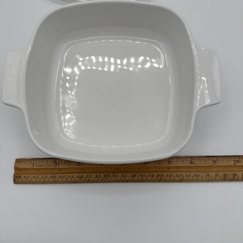 Corning Ware® Plain White 1 Liter A-1-B Dish w/Clear Pyrex A-7-C Lid