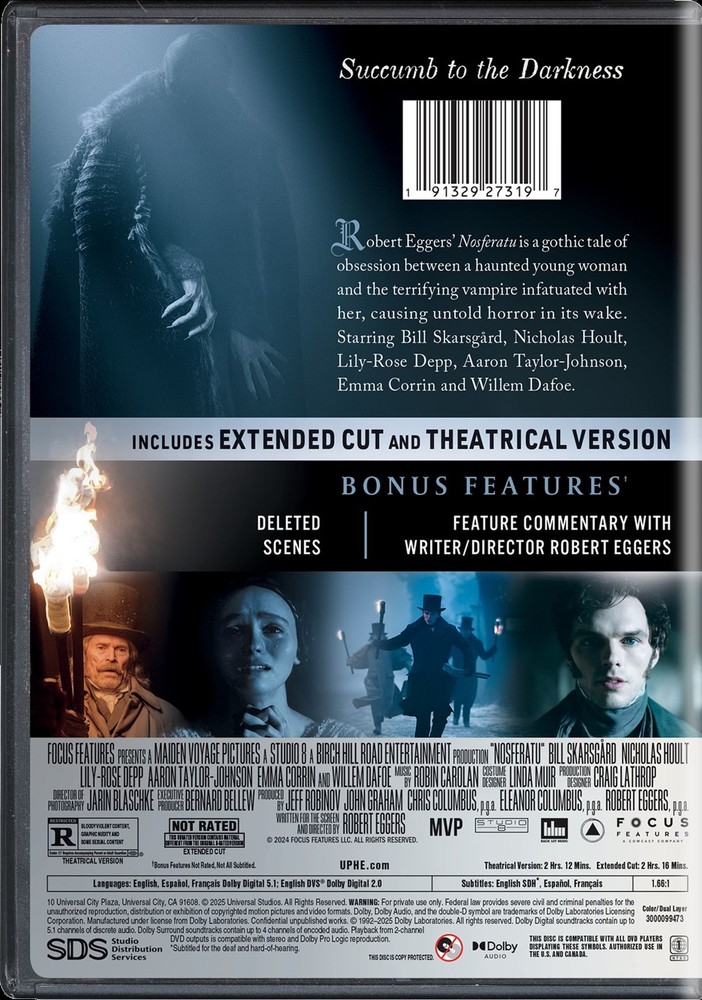 Nosferatu - Extended Cut DVD NEW