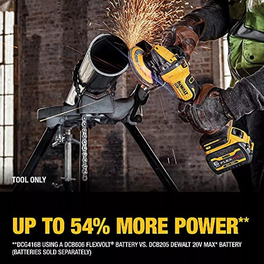 DEWALT FLEXVOLT ADVANTAGE 20V MAX* Angle Grinder, 4.5" - 5", Tool Only (DCG416B)