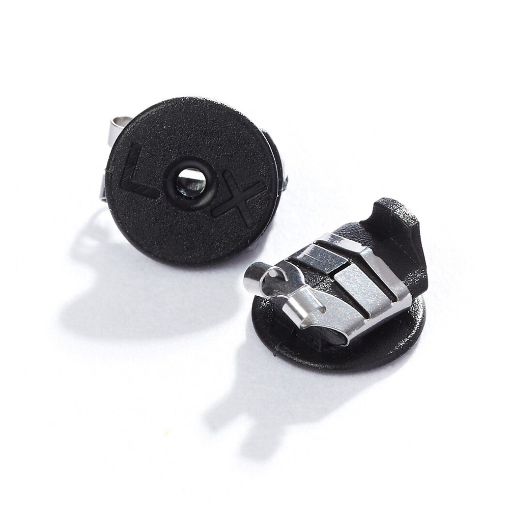 LOX classic locking earring backs black colour