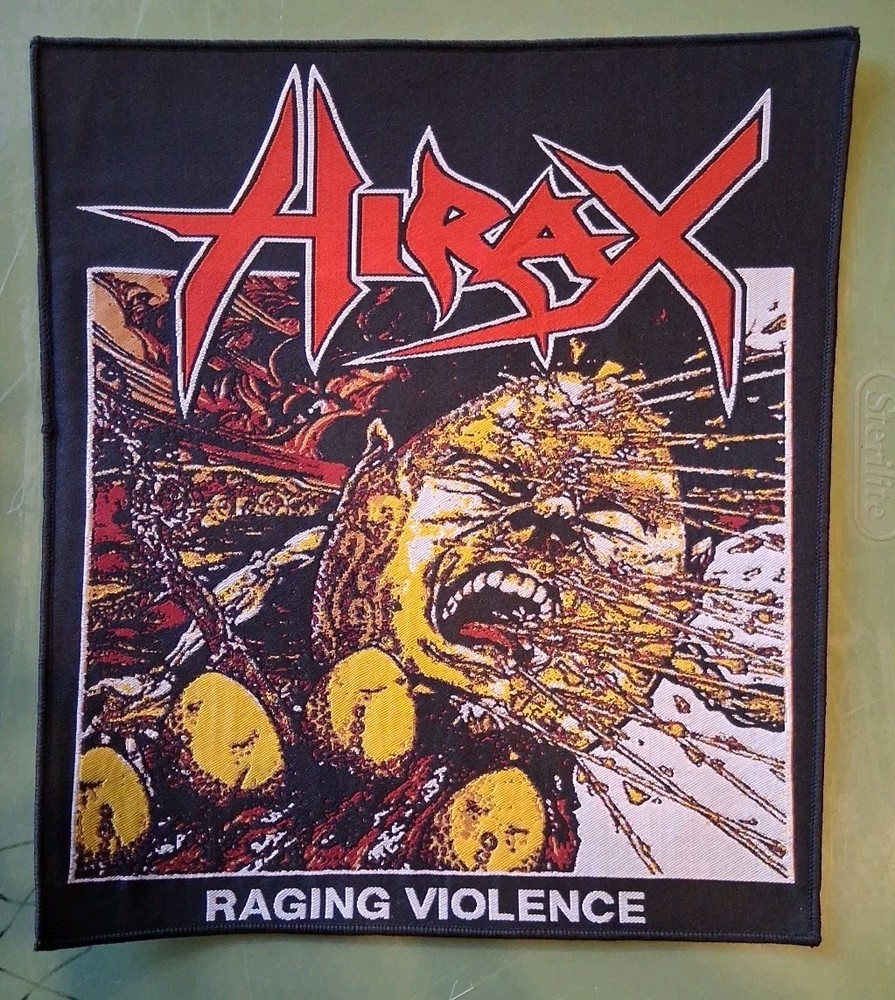 Hirax Raging Violence WOVEN Backpatch Black Border