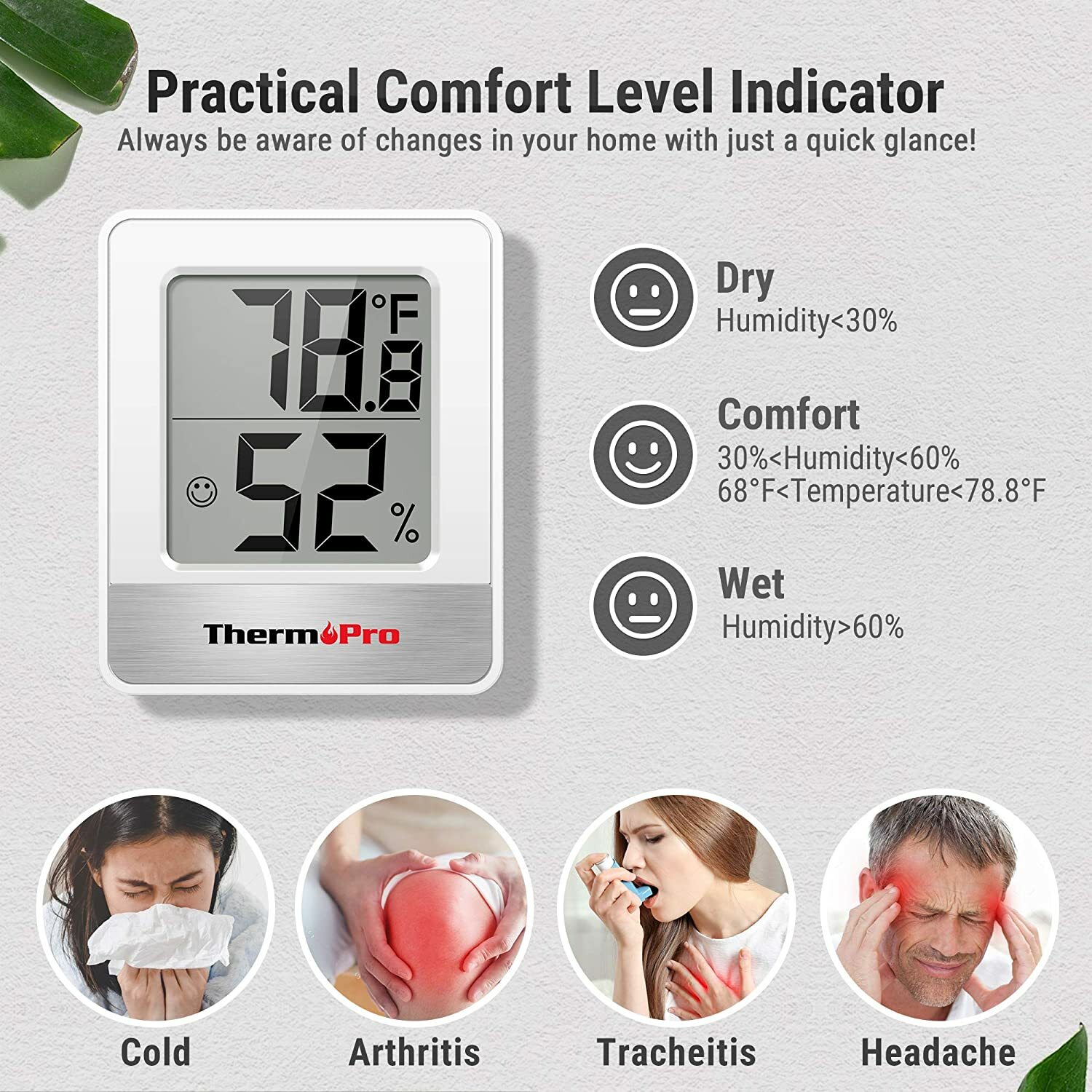 ThermoPro TP49 LCD Display indoor&outdoor Temperature Digital Hygrometer/Humidit