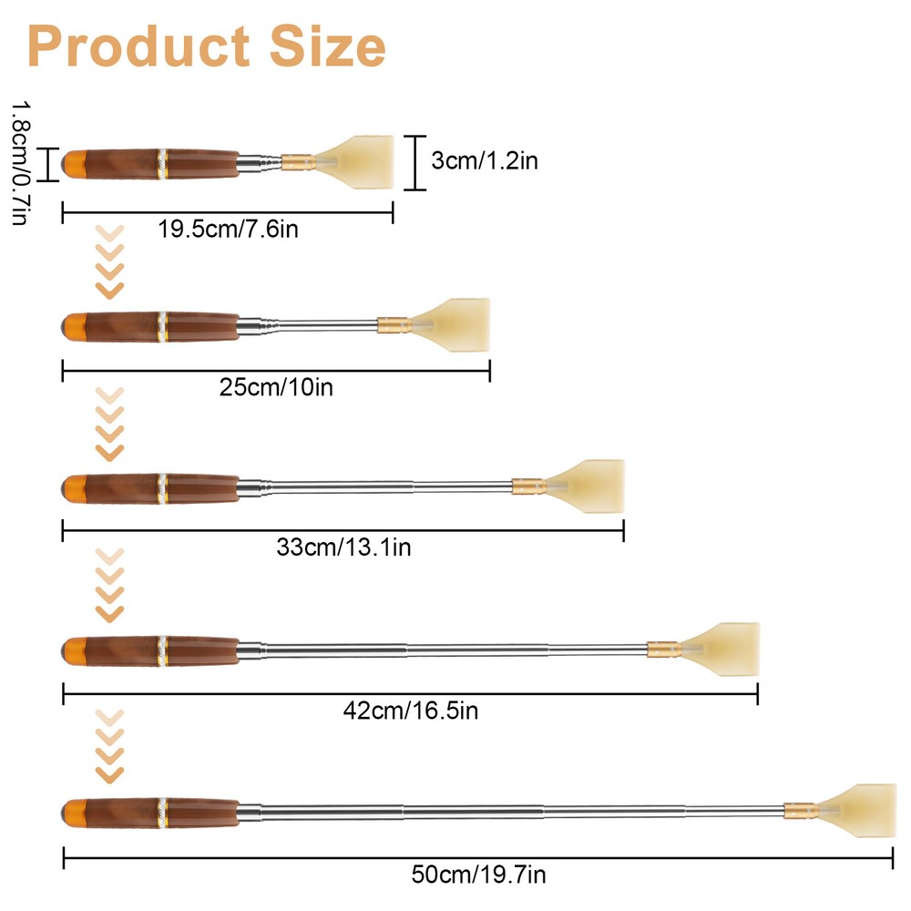 2x Telescoping Back Scratcher, Relieve Itching Tool, Portable Acupoint Massager