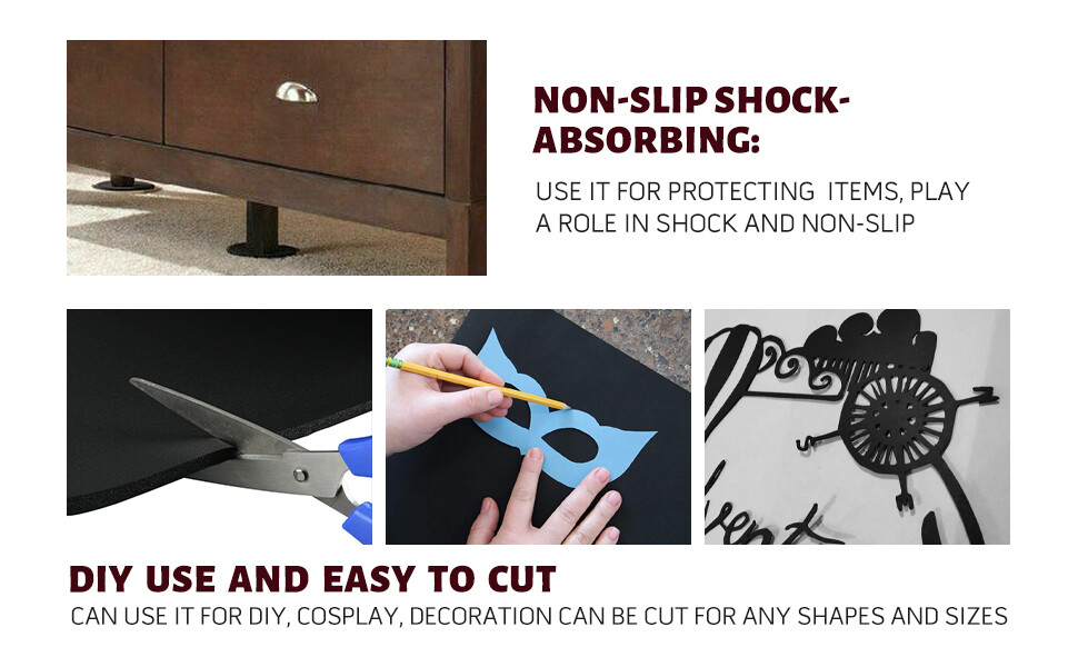 5sqft 20MM Thickness Adhesive Backed Foam Rubber Sheet Padding Insulation Pad
