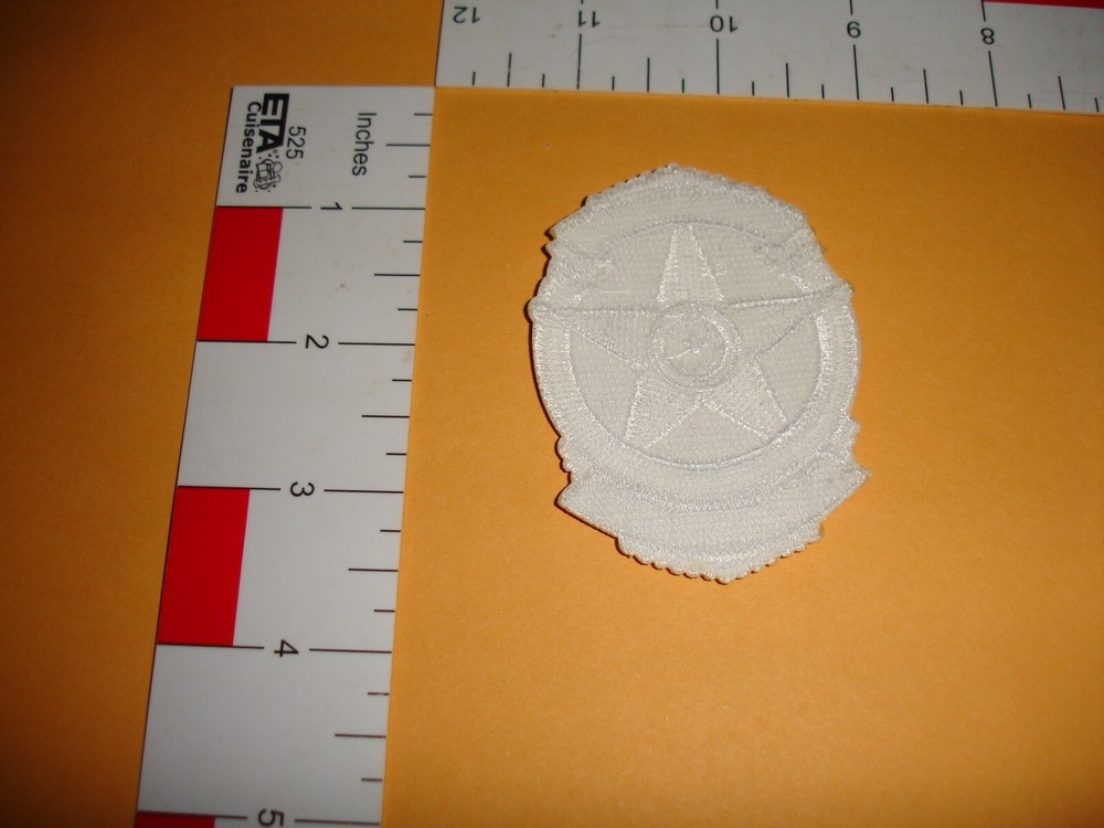 Police Patch Justin TX Gold