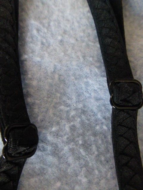 Pair of black adjustable bra straps
