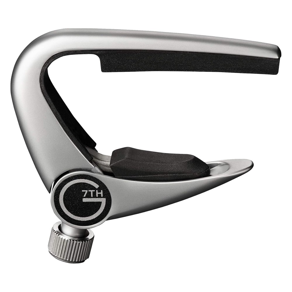 G7th Newport 5 String Partial Silver Guitar Capo - Lightweight with Adjustabl...