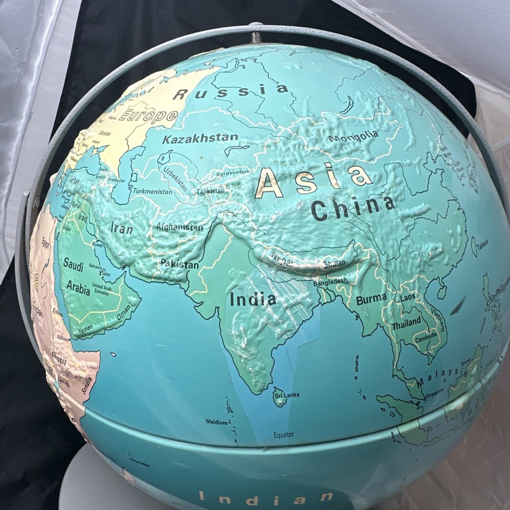 NYSTROM FIRST GLOBE 16" Double Axis Contoured Relief Globe # 3147