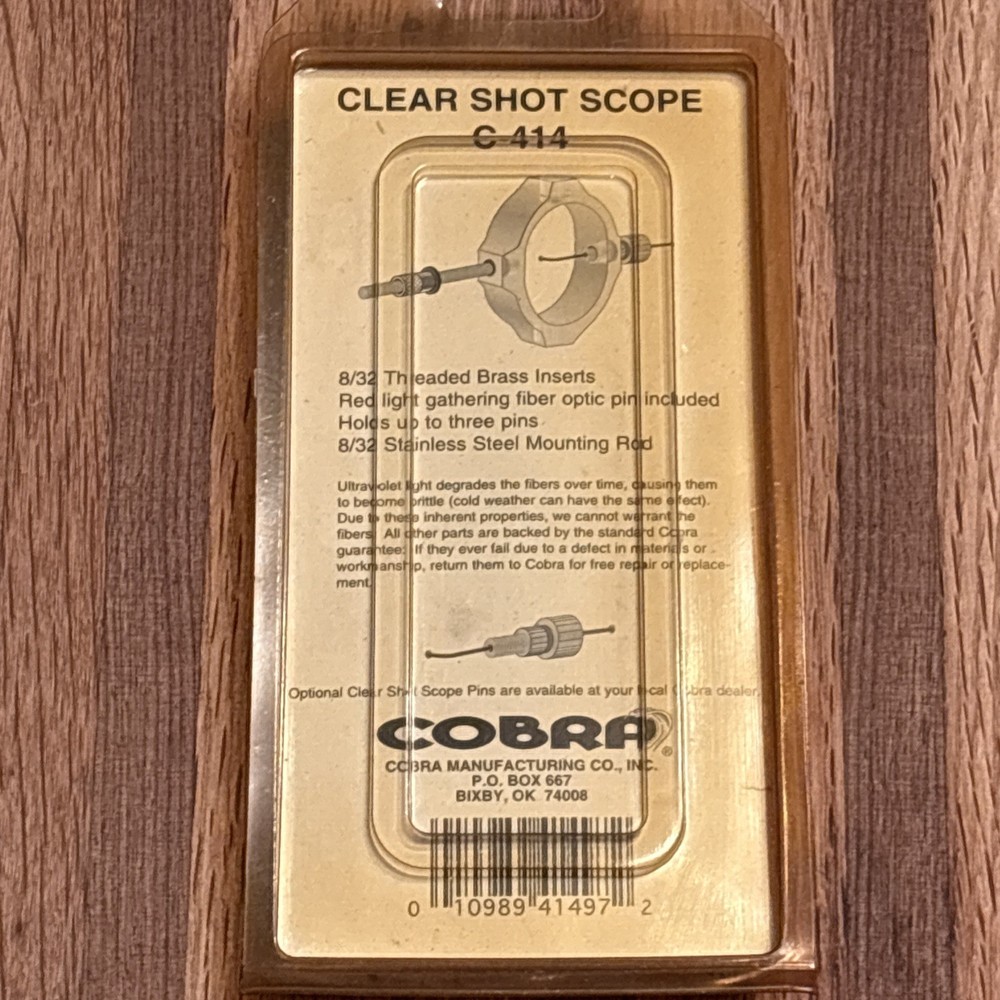 Cobra Clear Shot Scope C-414 Bow Sight NOS