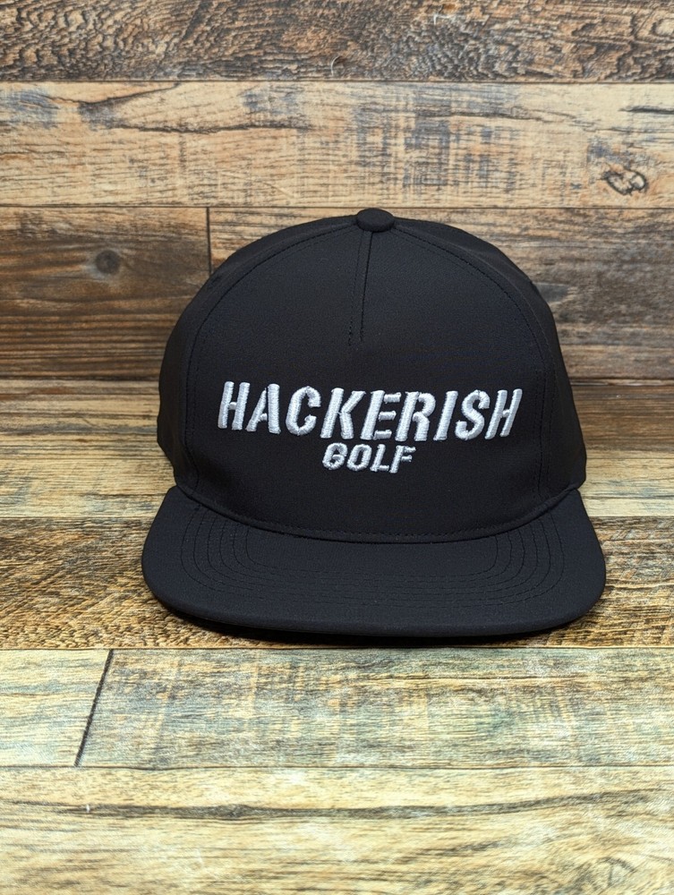 Deuce Hackerish Golf Black Strapback Hat Cap