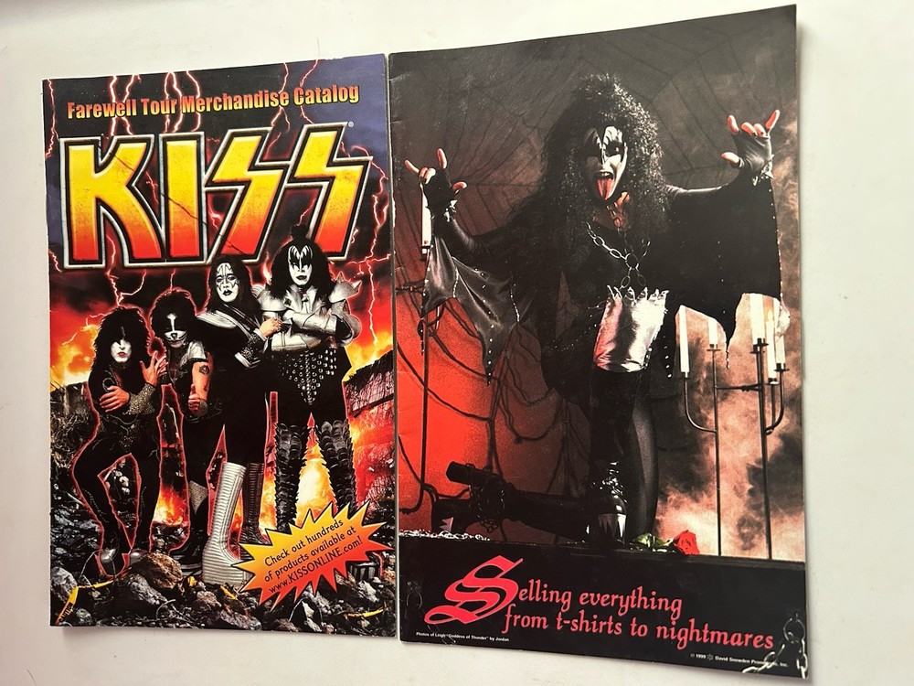 KISS Farewell Tour Merchandise & KISS Shop Catalog  Lot of 2! Free Shipping!