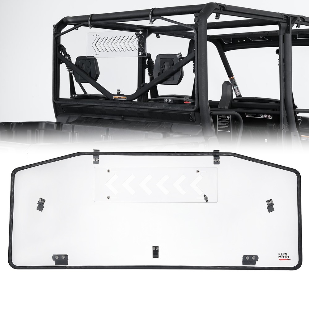 UTV Rear Windshield Vented Window for 2016-2026 Can Am Defender HD5 7 8 9 10 MAX