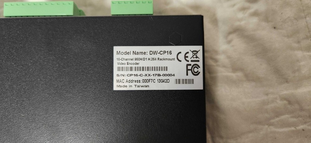 Compressor DW-CP16 16-Ch 960h D1 H.264 Encoder Rackmountable DW Digital Watchdog