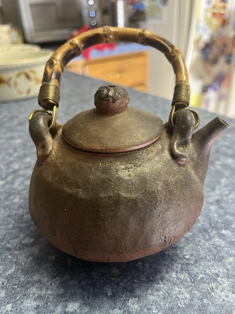 Earthenware Pottery Teapot Vintage