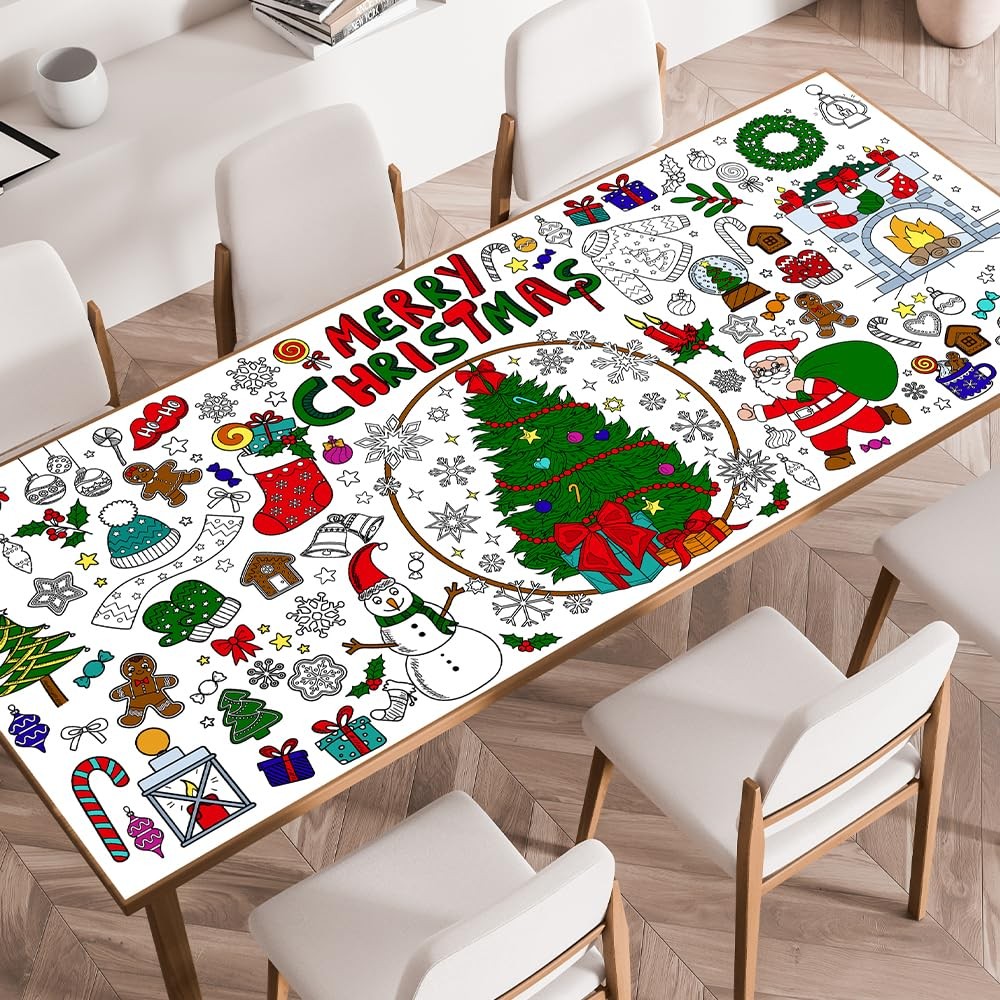 SPERINGEEN Christmas Crafts for 72" x 35" (Rectangular), Colorful